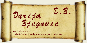 Darija Bjegović vizit kartica